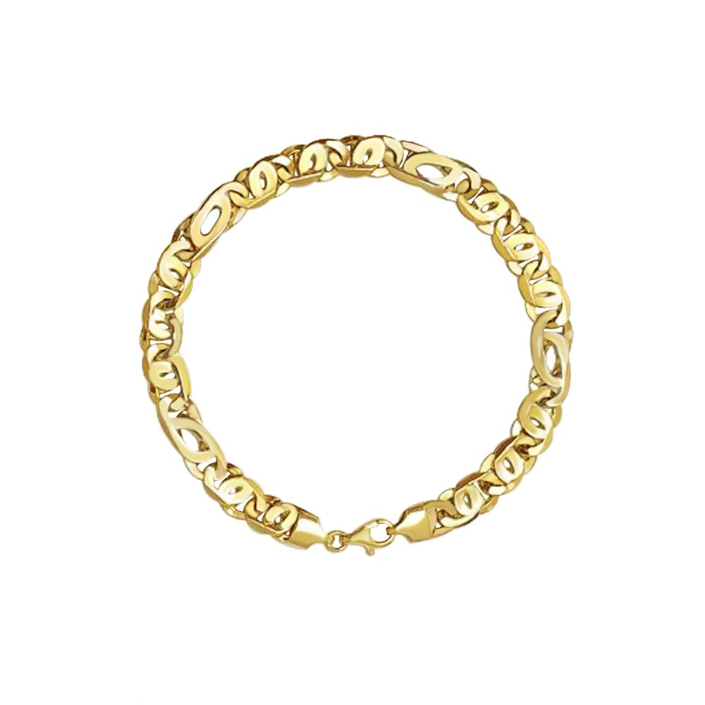 imagem Pulseira masculina em Ouro 18k elo olho de boi