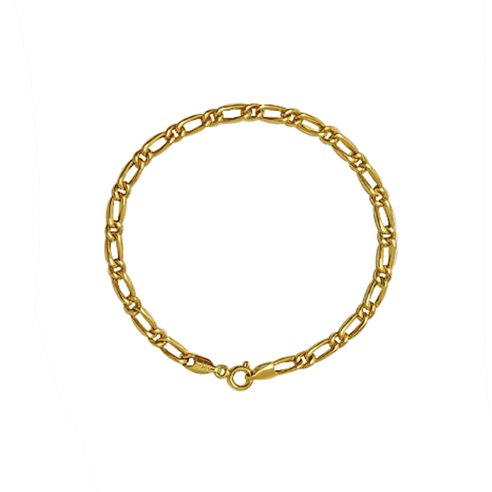 imagem Pulseira masculina em Ouro 18k elo 1x1