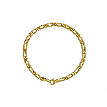 imagem Pulseira masculina em Ouro 18k elo 1x1