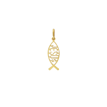 imagem Pingente em Ouro 18k. peixe simbolo Jesus