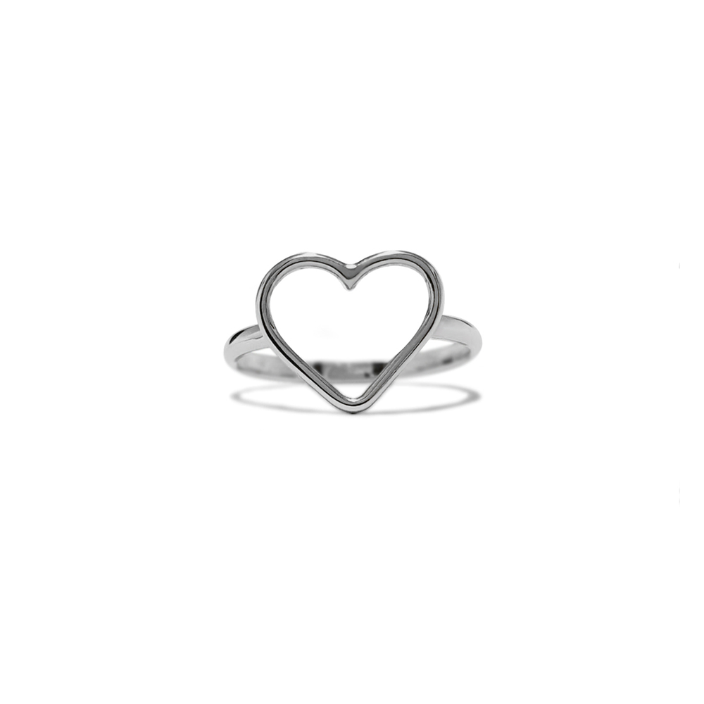 imagem Anel Heart Hoop em prata 925