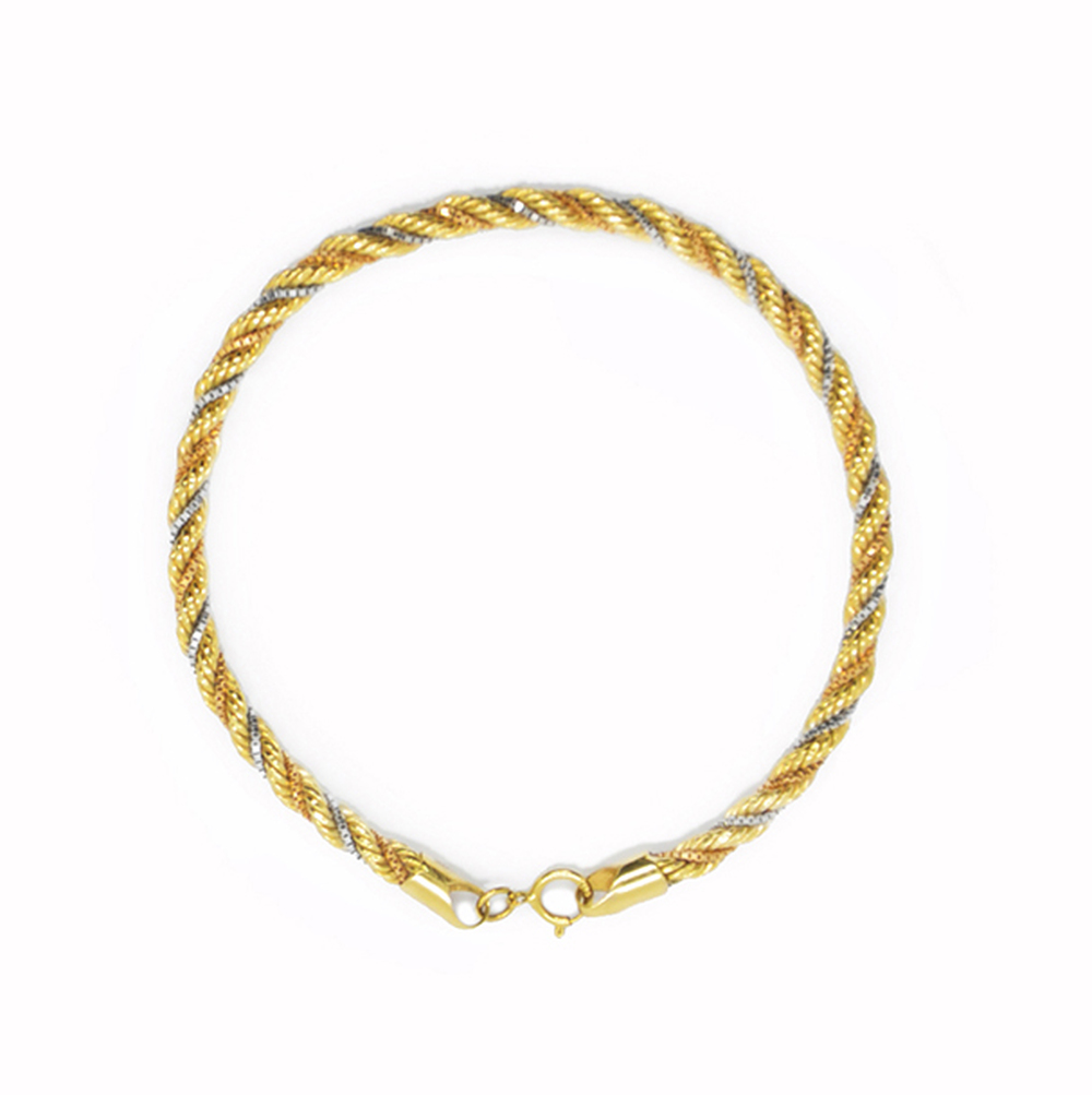 imagem Pulseira em Ouro 18k 03 cores torcido