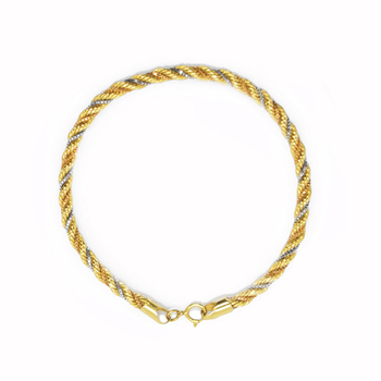 imagem Pulseira em Ouro 18k 03 cores torcido