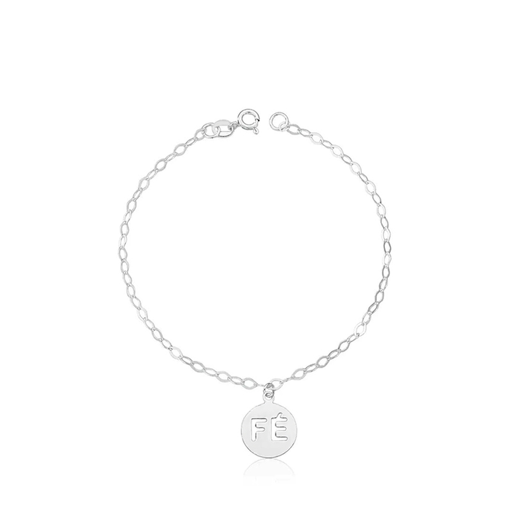 imagem Pulseira feminina em Prata 925. Fé