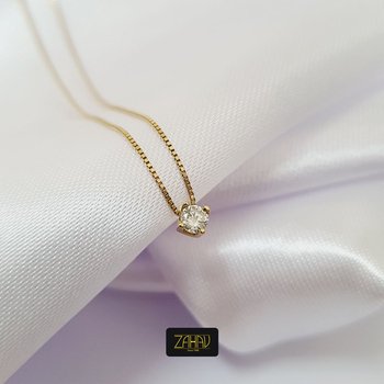 imagem Gargantilha em Ouro 18k ponto de Luz Z