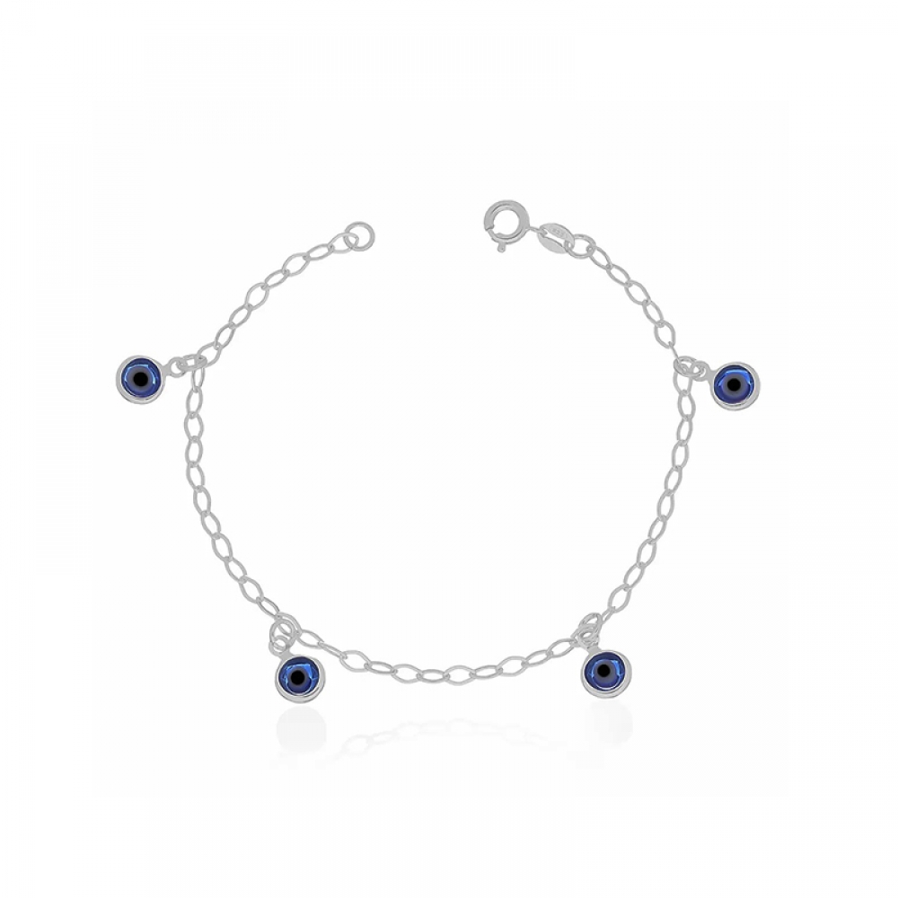 imagem Pulseira feminina em Prata 925 Olho Grego