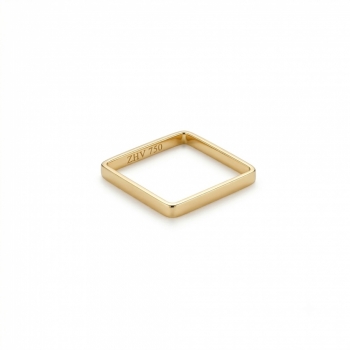 imagem Anel Quadrado em Ouro 18k.