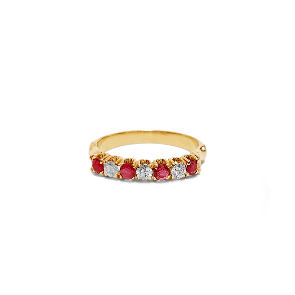 imagem Meia aliança Rose em Ouro 18k.