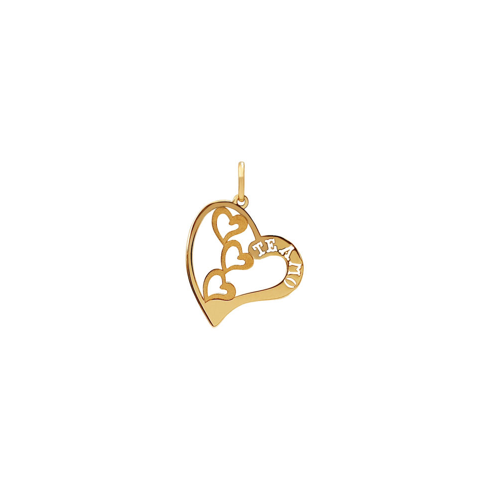 imagem Pingente em Ouro 18k coração te amo